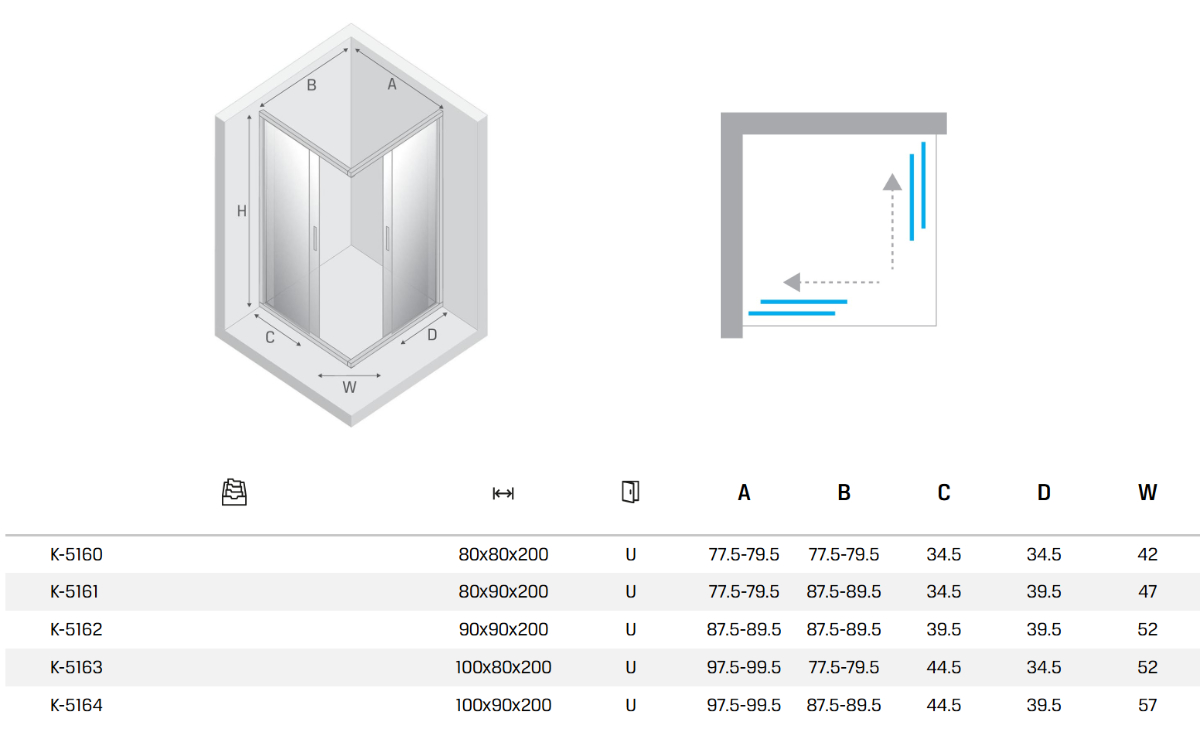 New Trendy new varia drzwi prysznicowe